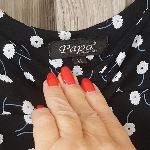 New Papa Black Knitwear Sleeveless Tunic Top XL - Picture 4 of 8